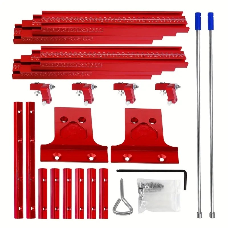 1200mm Parallel Rail Guide System Aluminium Alloy Circular Saw Track Set Fixed Guide Rail Bracket For Track Saw Track Repeatable Cuts Fit for Festool Makita Guide Rail