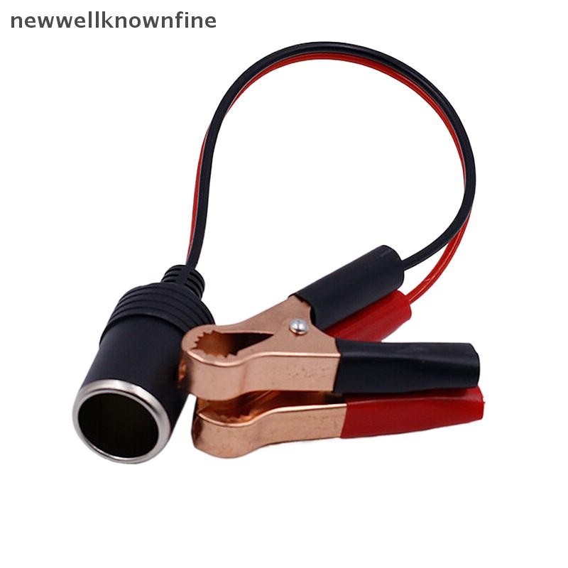 ใหม่wellknownfine 12V/24V รถหญิงจระเข้คลิปขยายขั้วต่อ To Terminal Clip-on อะแดปเตอร์ซ็อกเก็ตอัตโนมัติ COD