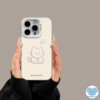 น่ารักลูกสุนัขลูกแมวคู่รักเข้ากันได้เคสไอโฟน 16 17 air 11 13 15 7 Plus 12 14 Pro Max XR X XS Max 16 7 14 8 Plus SE 2020