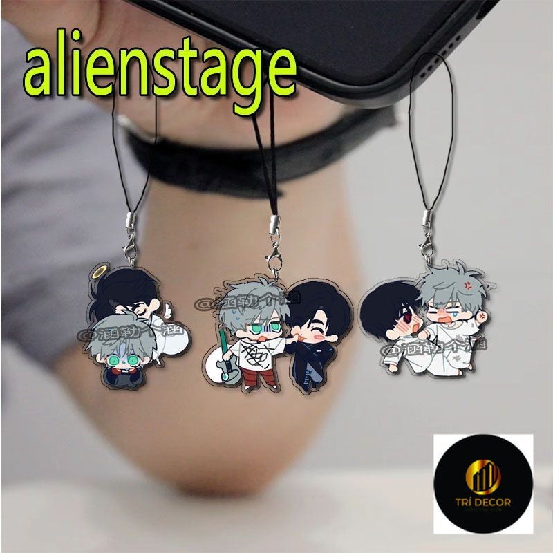 Ivan TILL พวงกุญแจอนิเมะ ALIEN STAGE การ์ตูนผู้ชายพวงกุญแจสําหรับผู้หญิงแฟชั่นเชือกเส้นเล็กโทรศัพท์ม