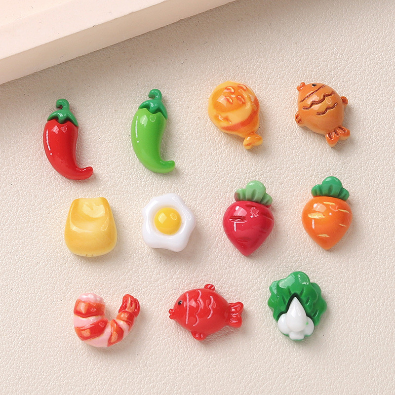 [2 #] การ์ตูน diy เรซิ่นอุปกรณ์เสริมเครื่องประดับ Mini Home-Cooked จานครีมกาว Handmade กิ๊บติดผมเคสโทรศัพท์รองเท้าหัวเข็มขัดอุปกรณ์เสริม ML