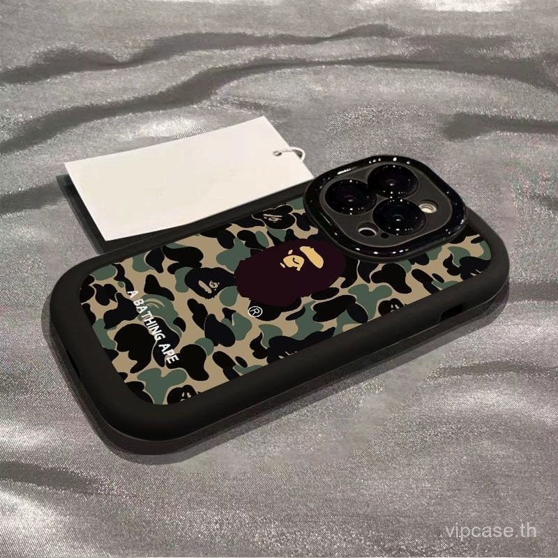 เคสโทรศัพท์ลายพรางสีเขียวทหารเคสป้องกันแบรนด์แฟชั่นสำหรับ iPhone 7plus XR x XS MAX 11PROMAX 11 12 13 14 15 16 PRO MAX 15pro 14PLUS 14PROMAX 14PROMAX