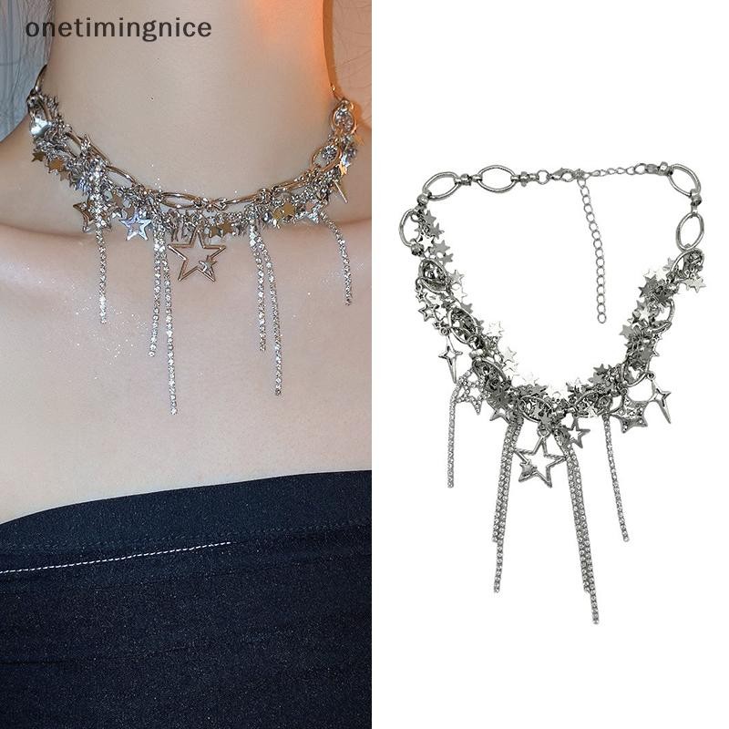 Onetimingnice ใหม่ Punk สไตล์ Chain Star sel Choker สร้อยคอผู้หญิงเครื่องประดับ Party Collares สร้อย