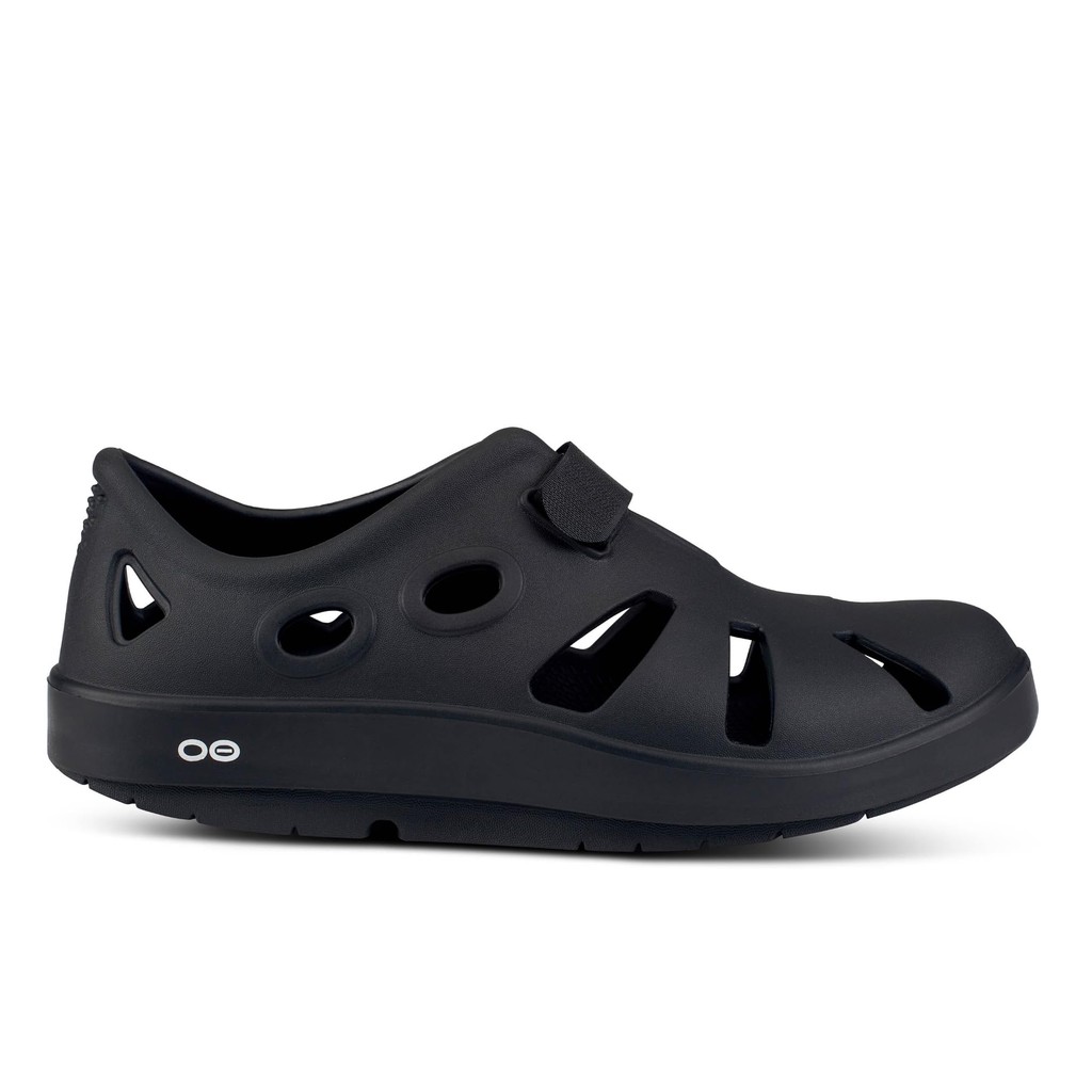 รองเท้าสุขภาพแท้ OOFOS OOcandoo Travel Sandal Black Unisex - สีดํา