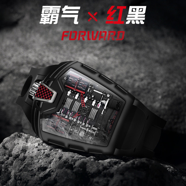 ((ขายร้อน) Richard Sports Car Bugatti Creative Concept Watch Male Unique Cool Engine Domineering นาฬ