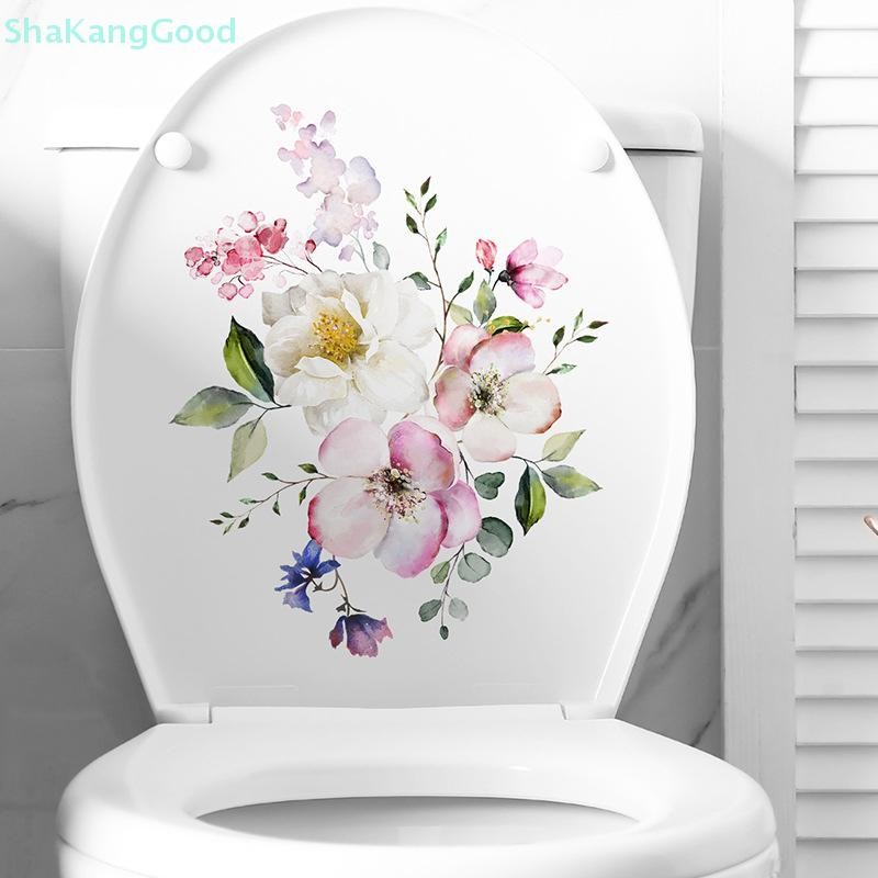 Skth พืชสีเขียวต่างๆดอกไม้สติ๊กเกอร์ติดผนังห้องน้ําห้องน้ําDecalsห้องนั่งเล่นตู้ตกแต่งบ้านSelfกาวภาพจิตรกรรมฝาผนังSK