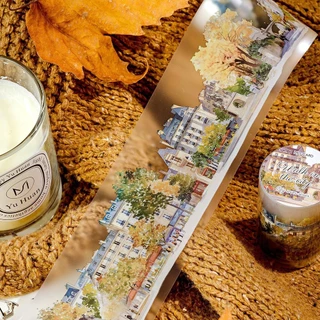 เดินเมือง Washi เทป PET ตกแต่งกาวความงามเทปสําหรับ Scrapbooking Bullet Junk Journaling อุปกรณ์ Planners และ DIY หัตถกรรม