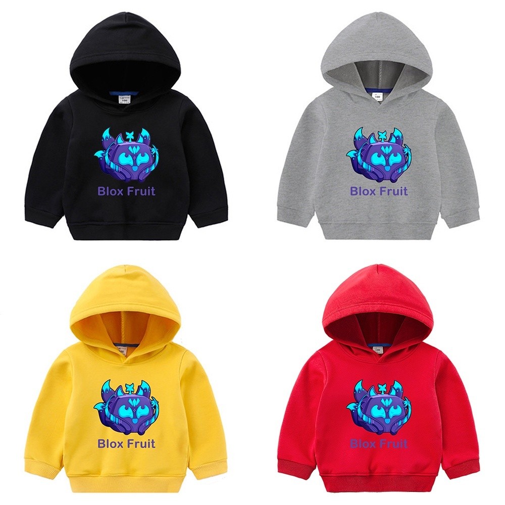 Mingyuan kitsune Fruit blox hoodie เสื้อสเวตเตอร์ธีมการ์ตูนสำหรับเด็กชายและเด็กหญิง