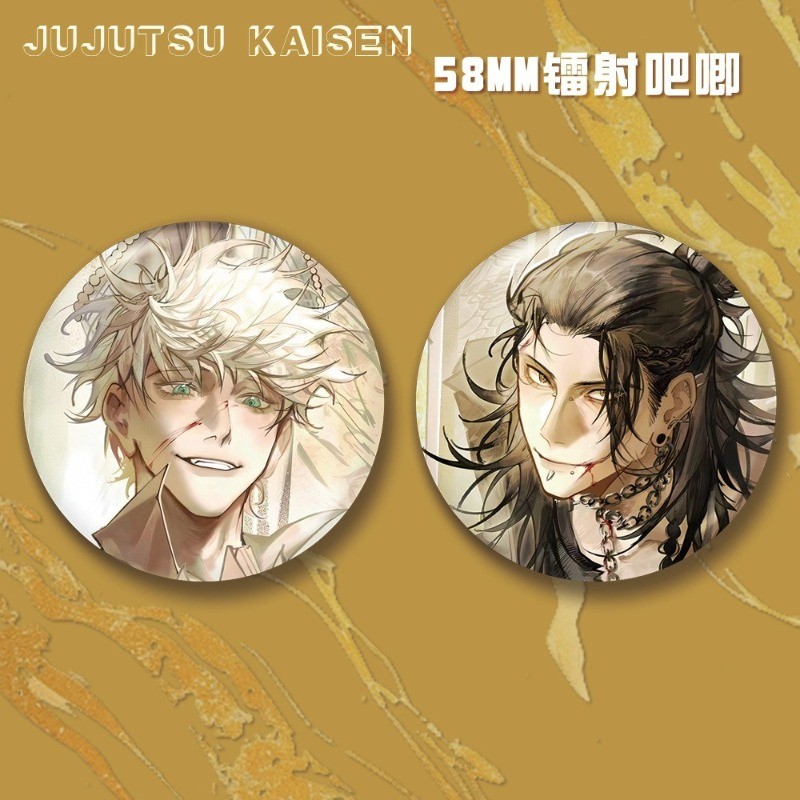 ป้านและเข็มกลัด Cosplay Jujutsu Kaisen Gojo Satoru สำหรับสะสมและเป็นของขวัญ