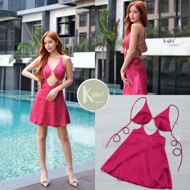 PT.shop (พร้อมส่ง) kulist4 Dress Sexy pink Luxury น่ารักมาก สวย แซ่บ
