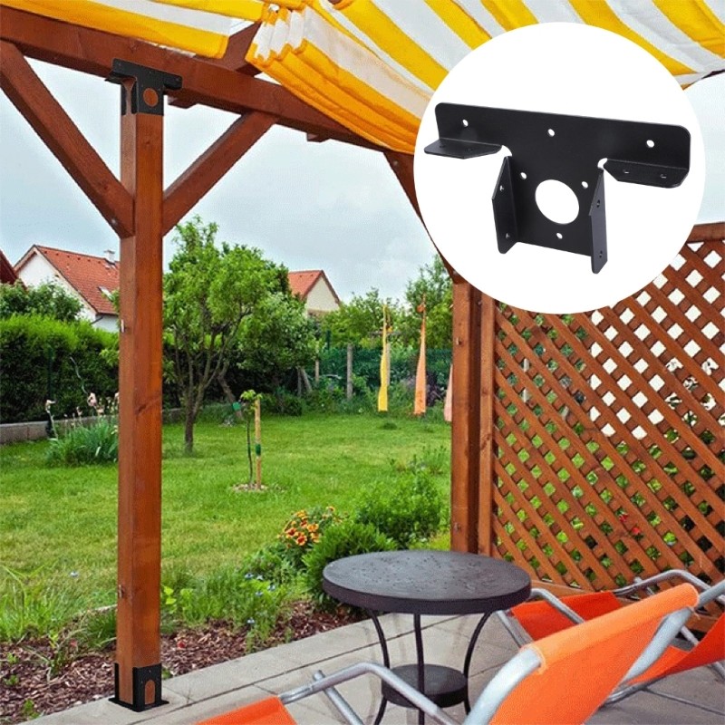 R* Pergola Corner Brackets Extension Post Metal T Shaped Bracket Hardware