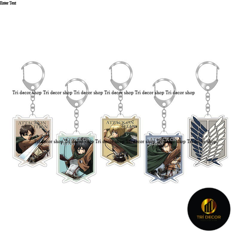 Attack on Titan Eren Shingeki no Kyojin Levi Ackerman อะนิเมะอะคริลิคจี้พวงกุญแจคอลเลกชันคอสเพลย์ของขวัญ