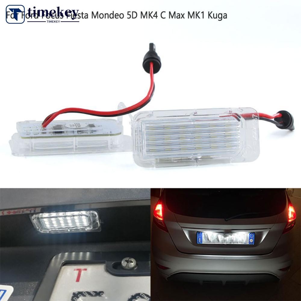 TME 1 PC 12V ไฟป้ายทะเบียนรถยนต์ T10 โคมไฟ LED อุปกรณ์เสริมยานยนต์สําหรับ Ford Focus Fiesta Mondeo 5D MK4 C Max MK1 Kuga