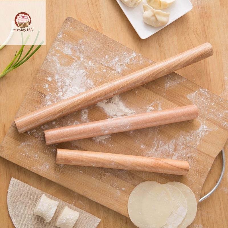 Myoloy 1 PC ไม้ Rolling Pin Make พาสต้าเกี๊ยว Fondant บิสกิตเครื่องมือเค้ก Pastry Roll Dough Roller เครื่องมือห้องครัว TH