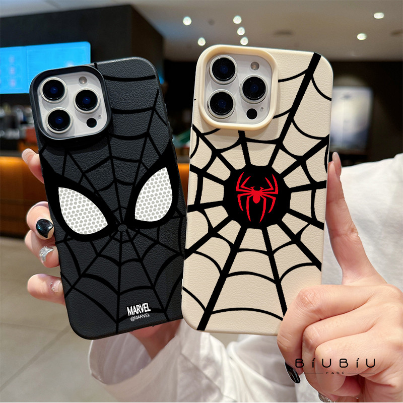 แอปเปิ้ลโทรศัพท์ Spiderman ตาข่าย สำหรับ iPhone เคสไอโฟน 13 12 11 PRO MAX X XS MAX 16 15 14 XR 7/8PLUS จัดส่งจากประเทศไท