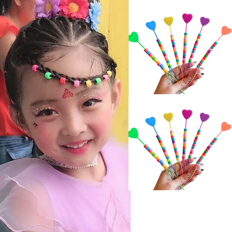 เด็ก Braider ลูกปัดที่มีสีสัน Hairpin สาวผม Coiling เครื่องมือสาวน้อยรูปแบบการแสดงบนเวทีผมม้วนผม Threader