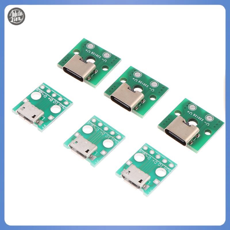 Wl| 10 ชิ้นไมโครแจ็ค USB Android Type-C หญิงเชื่อมต่อแจ็คพอร์ตชาร์จซ็อกเก็ต USB PH2.0 สกรูแผ่นยึดใหม