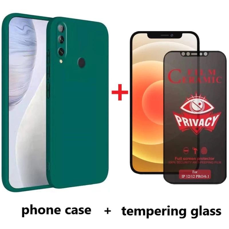 เคสโทรศัพท์ 2-in-1 + กระจกความเป็นส่วนตัวเซรามิก OPPO A60 A3 A3X A2 A18 A38 A98 A78 A17K A16 A12 A94