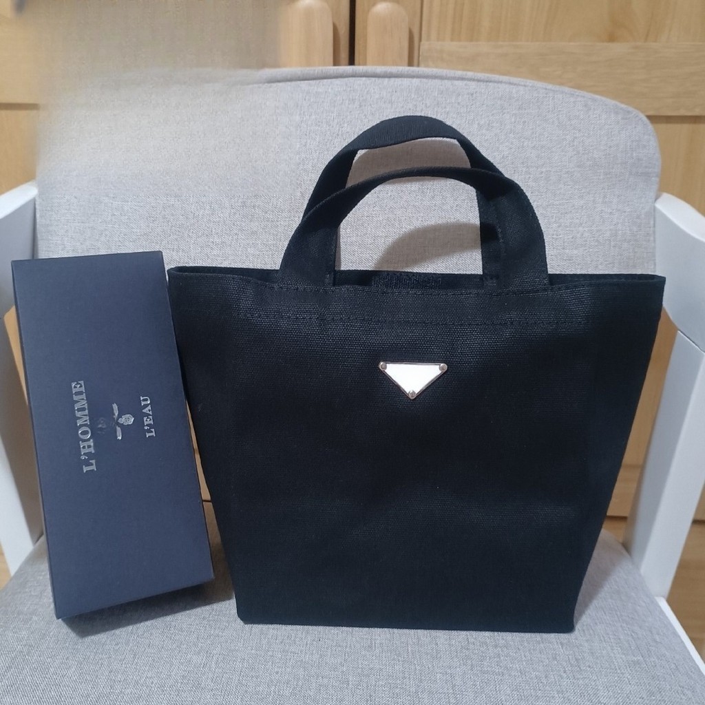 Lomme Blue Black Ps Canvas Tote Bag Canvas Lunch Bag with VIP GIFT Bag