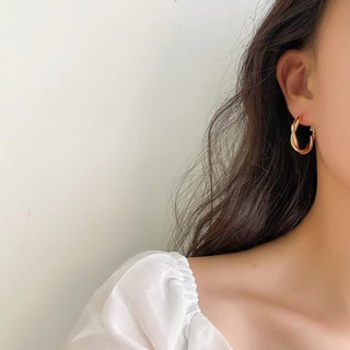 Colorfield ต่างหูบบบิดเกลียว แฟชั่น เรียบง่าย เข้ากับทุกการแต่งกาย สำหรับผู้หญิง เครื่องประดับแฟช-COD💖