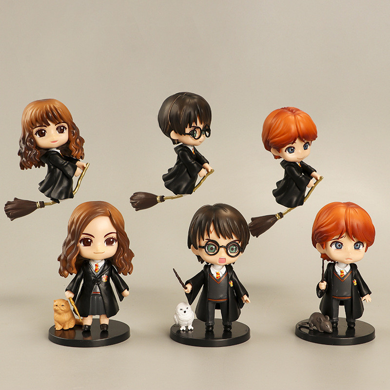 Harry Potter Hermione Ron Snape Action Figure ของเล่นสะสมชุดเค้ก Topper อุปกรณ์เสริมสําหรับวันเกิด P