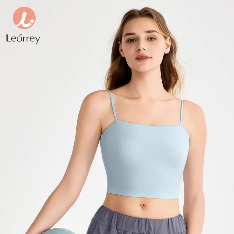 Leorrey เสื้อโยคะสปอร์ตบรา แผ่นรองหลัง สายเล็ก thumbnail 4