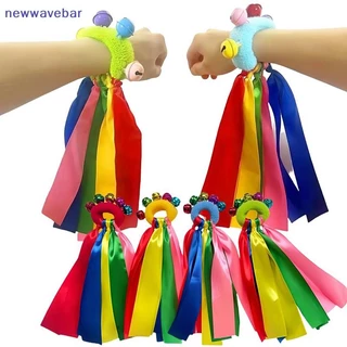 {}newwave} 1 ชิ้นริบบิ้นข้อมือเด็กทีมกีฬา Pompom เชียร์ลีดเดอร์ Big Match Pom Club Dance Props สร้อยข้อมือยืดหยุ่นเชือกยืดหยุ่น {TH}