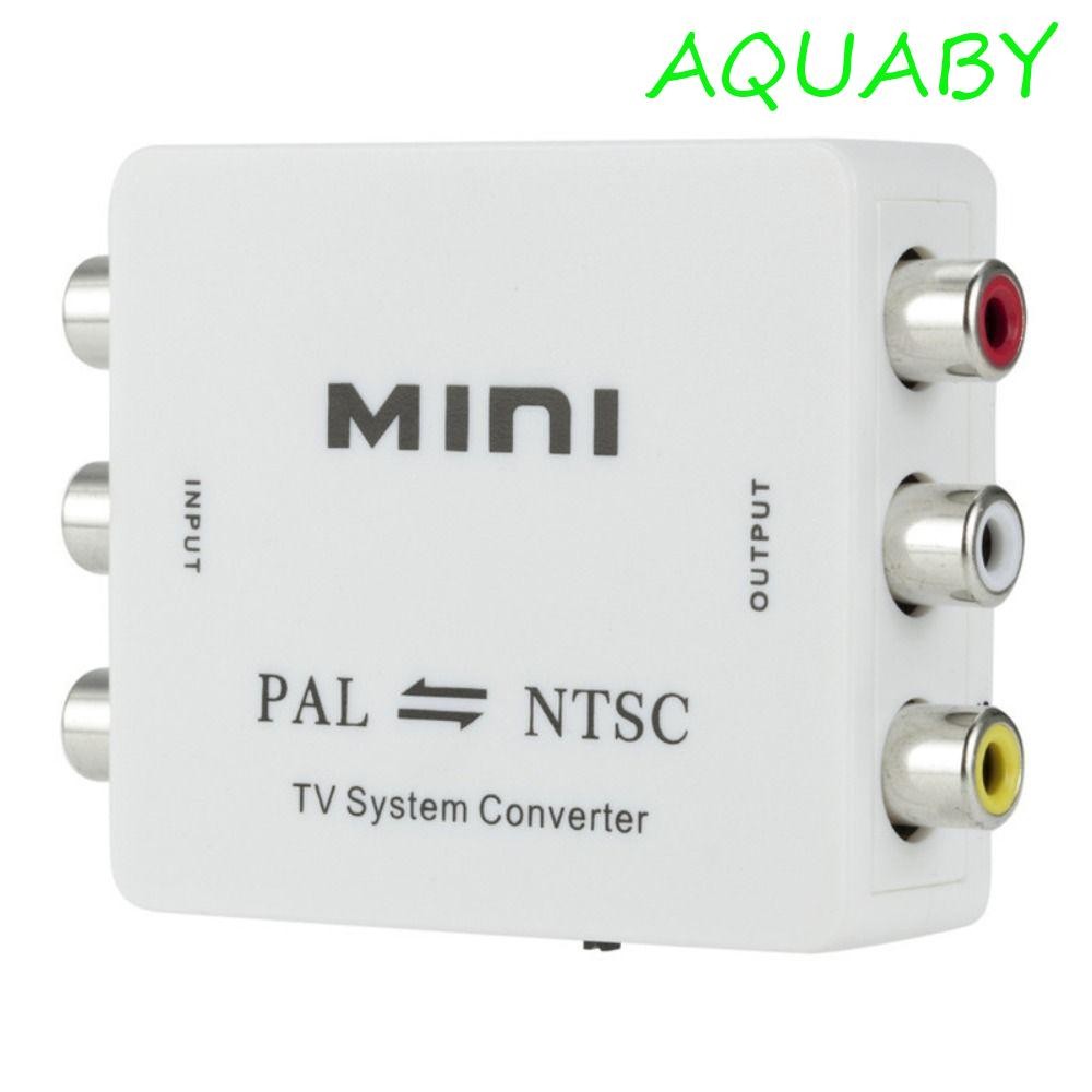 AQUABY PAL To NTSC Converter,กล่องเชื่อมต่อการแปลงสัญญาณ,ตัวแปลงวิดีโอขนาดเล็กNTSC To PAL ความระดมแรงสําหรับ DVD/TV/จอภาพ/โปรเจคเตอร์/กล่องรับสัญญาณ/เกมคอนโซล