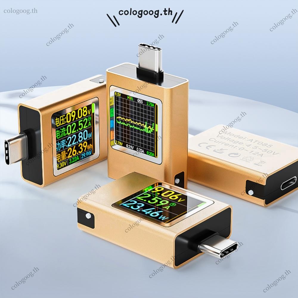 [colog.th] USB C Power Meter Tester Amp Volt Volt Volt Volt Volt Voltmeter Amter Detector DC 4.5-50V