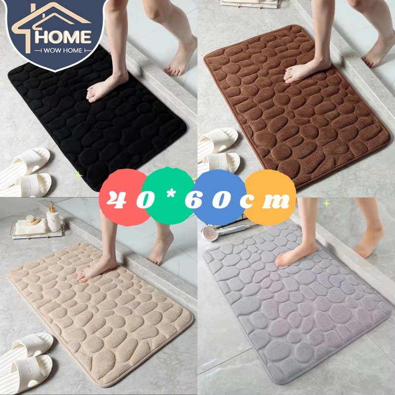 พรมในห้องน้ำ 40*60cm ห้องน้ำ กันลื่น ดูดซับน้ำ ลายหิน