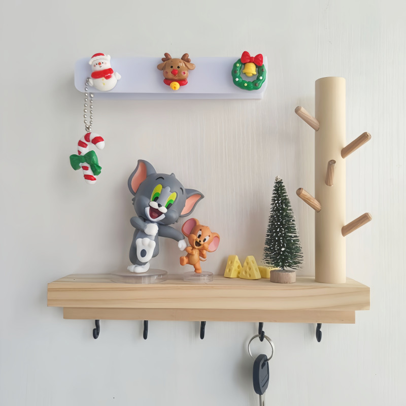 COD ตะขอแขวนกุญแจ ไม่ต้องเจาะผนัง สไตล์สร้างสรรค์ สําหรับทางเข้า