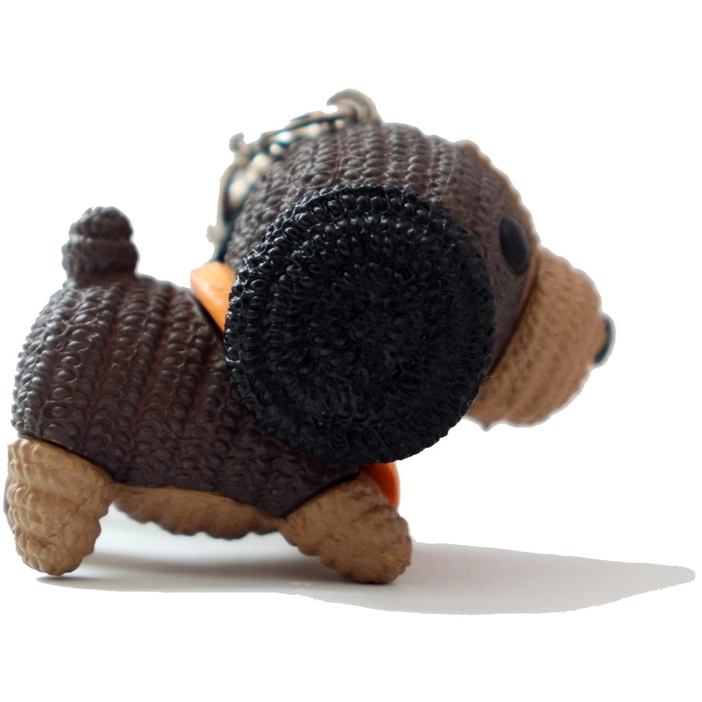 [SunAge] Dog Keychain Cute Wool-like Dog Mascot Keychain PVC (White)