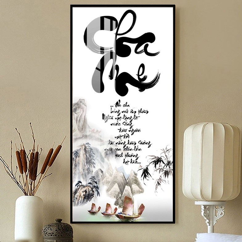 Mirror Wall Painting การประดิษฐ์ตัวอักษรธีมผู้ปกครอง 5D พิมพ์ Sharp Meaning Mijan Decor