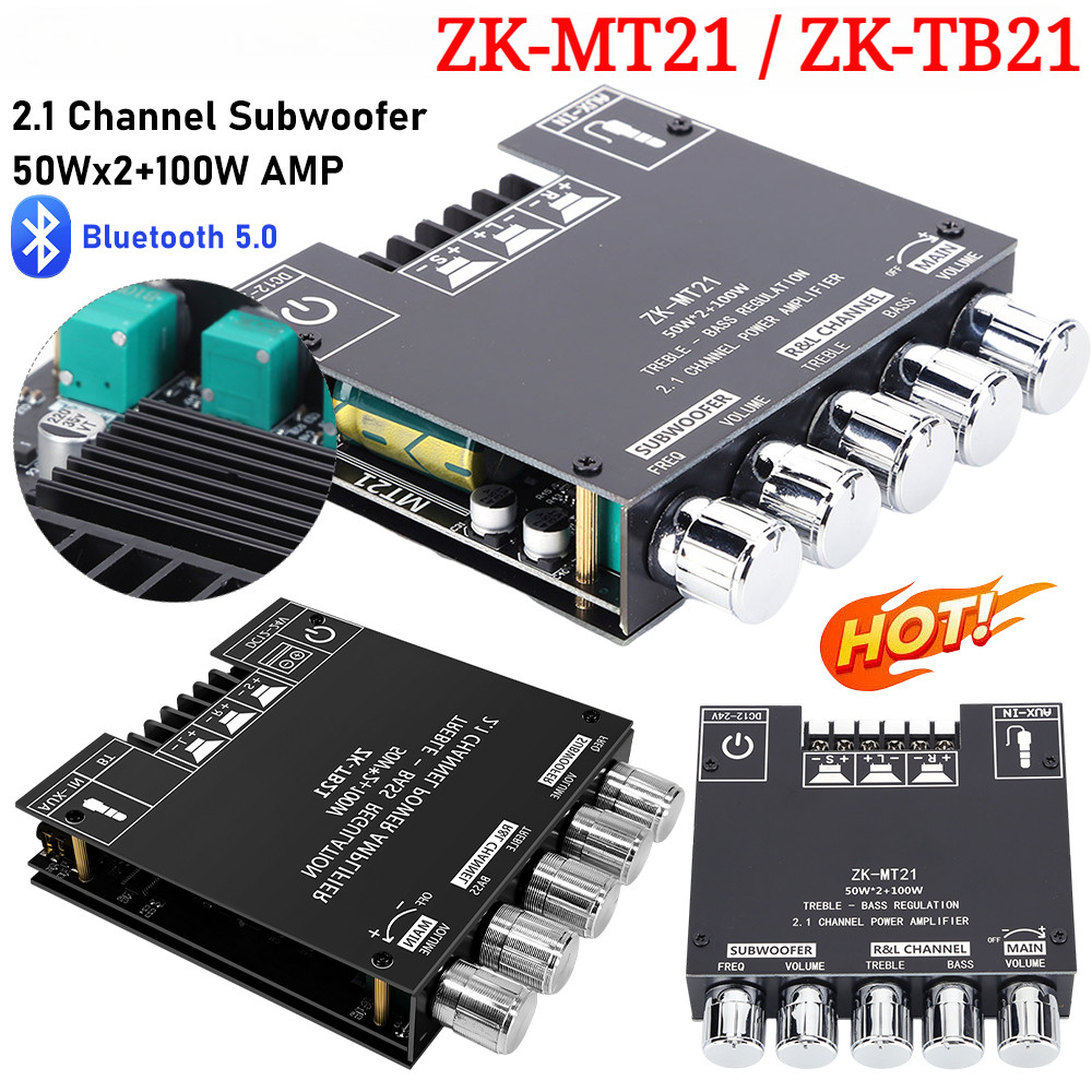 ZK-HT21/ZK-TB21/ZK-MT21ลำฟโพงบูลทูธ ขยายเสียงโมดูลขยายเสียงซับวูฟเฟอร์ดิจิทัล บลูทูธ 2.1 ช่องพร้อมไม