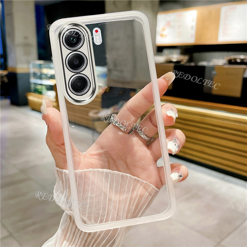 กรณี Tecno Camon 40 40Pro 4G 5G ใหม่สีบริสุทธิ์บางโปร่งใสปลอก Tecno Camon 40 Pro Camon40 Pro กันกระแทกฝาครอบโทรศัพท์ใสนุ่มพร้อมเลนส์กล้องเต็ม