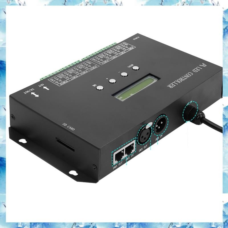 [ ] WiFI LED Pixel Controller Artnet to SPI รองรับซอฟต์แวร์ LAN Synchronny SD Card DMX512 คอนโซล (H8