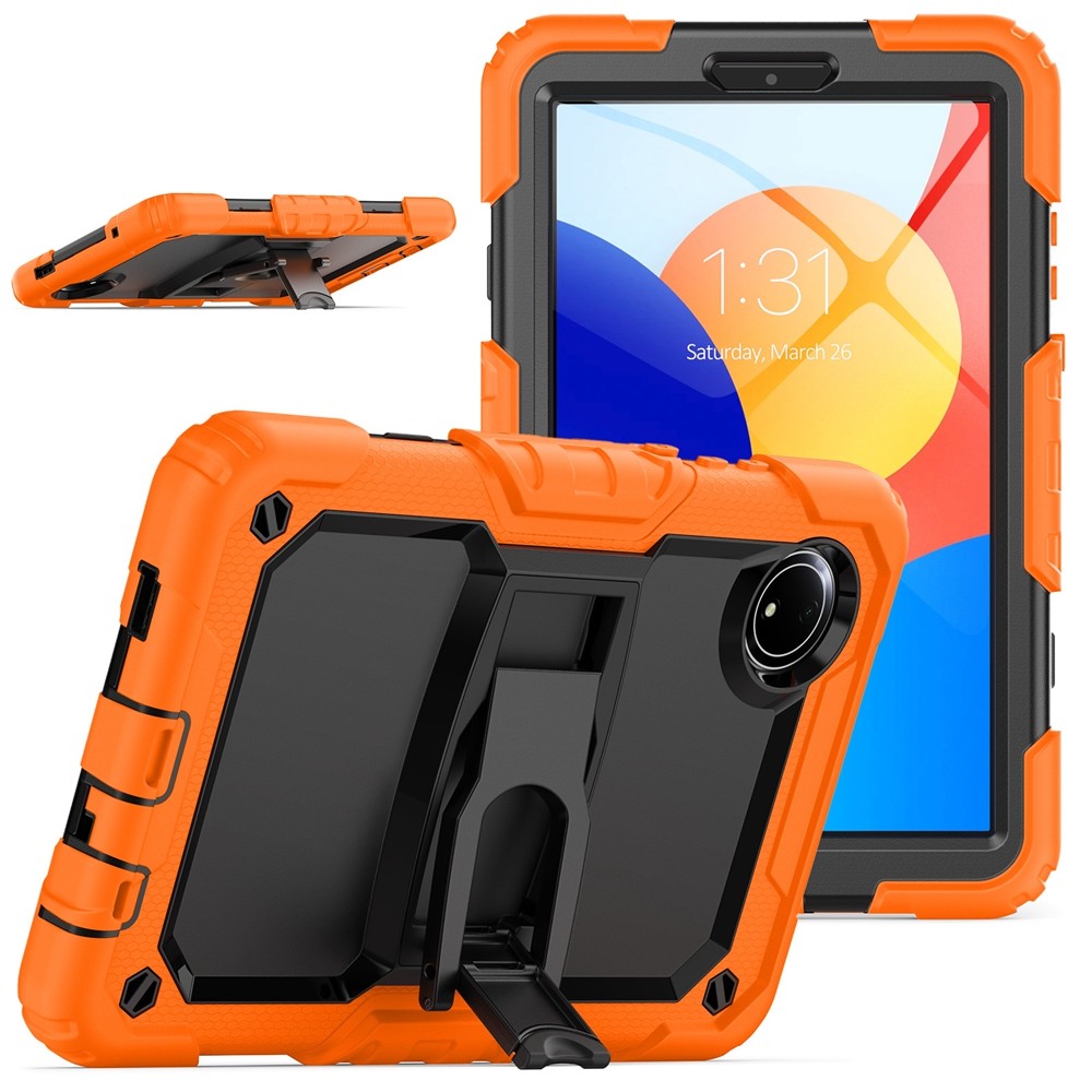 สําหรับ Xiaomi Redmi Pad SE 8.7 4G 2024 กรณีเด็กปลอดภัยซิลิคอน PC Hybrid กันกระแทกขาตั้งแท็บเล็ตฝาครอบปลอก