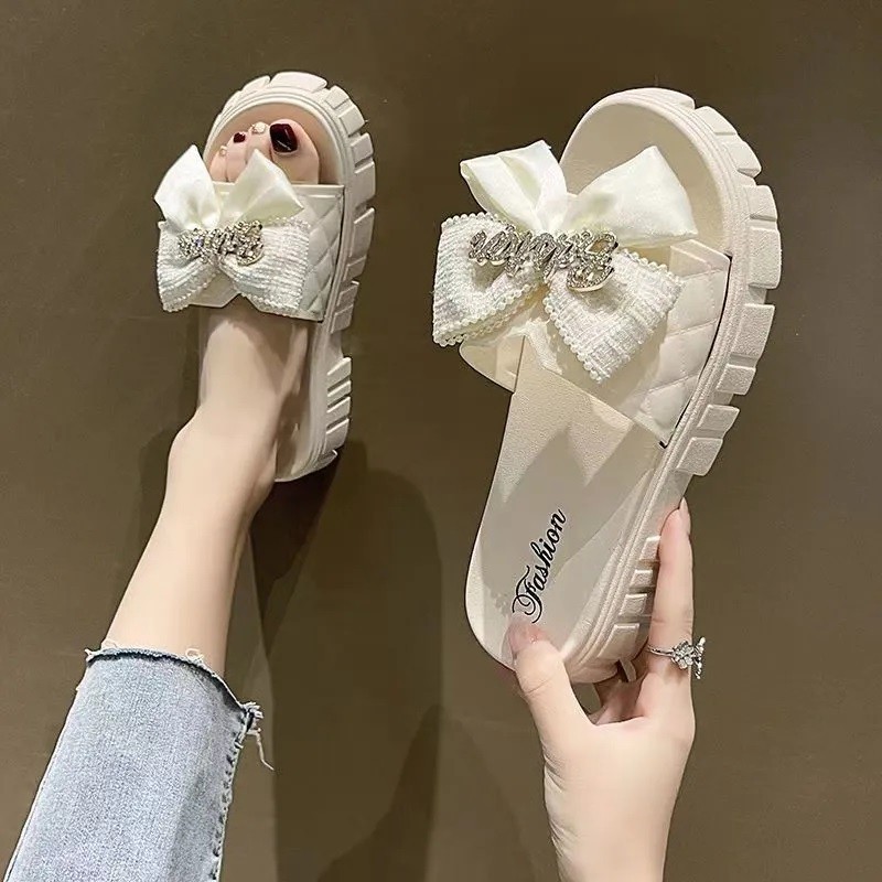 รองเท้าเเตะ ติดโบว์น่ารัก✨️ มาใหม่ใส่สบายนิ่มเท้าระบายอากาศได้✨️ มี 2 สี✨️ สินค้าพร้อมจัดส่งX073 - รูปที่ 2