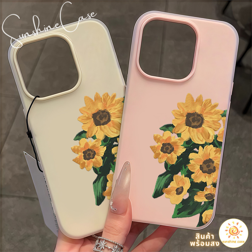 จัดส่งทันที เคสโทรศัพท์มือถือ เคสแบบสองขั้นชัดเจน ดอกไม้สวย For IPhone16 15 14 13 12 11 6 7 8 plus P