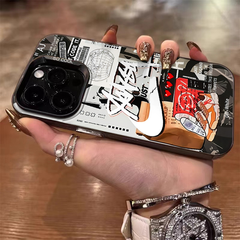 ❤️จัดส่งทันที❤️เคสไอโฟน11 12 13 14 15 16 17 Pro Max Trendy shoe label full coverage Case For iPhone 17PM,13PM,16PM,15PM