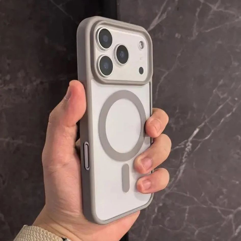 หรูหราแม่เหล็กชาร์จไร้สายสําหรับ iPhone 17 Air 16 15 14 Plus 13 12 Mini 11 Pro Max XS XR 7 8 นุ่มกันกระแทกฝาครอบกันชน – โปรปัง