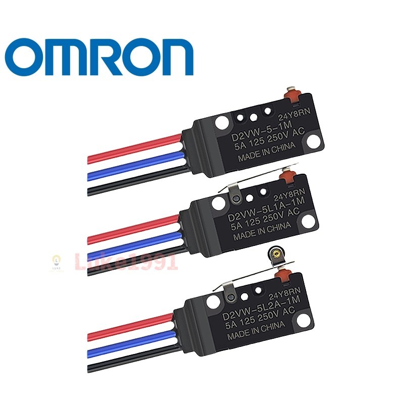 Omron ไมโครสวิตช์กันน้ําขนาดเล็ก D2VW-5-1M D2VW-5L1-1M D2VW-5L1A-1M D2VW-5L2-1M D2VW-5L2A-1M