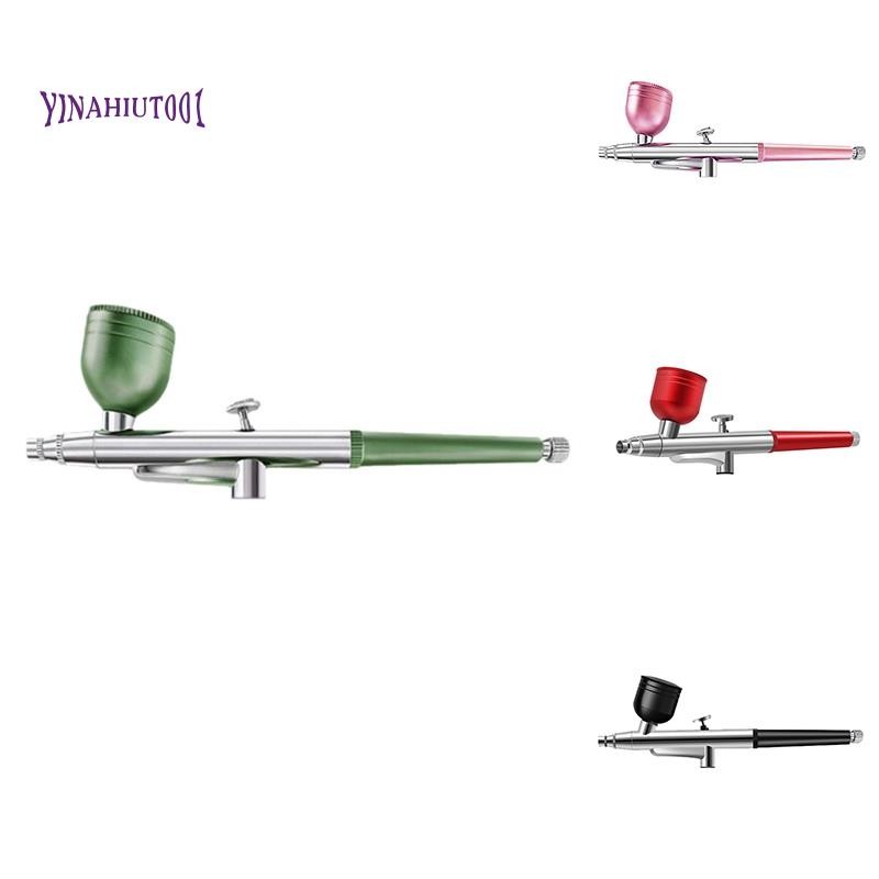 Yinahiut001Portable Single Action Airbrush 0.3 มม.หัวฉีดสเปรย์ Airbrush ปากกาสําหรับรุ่นเค้กรถภาพวาด