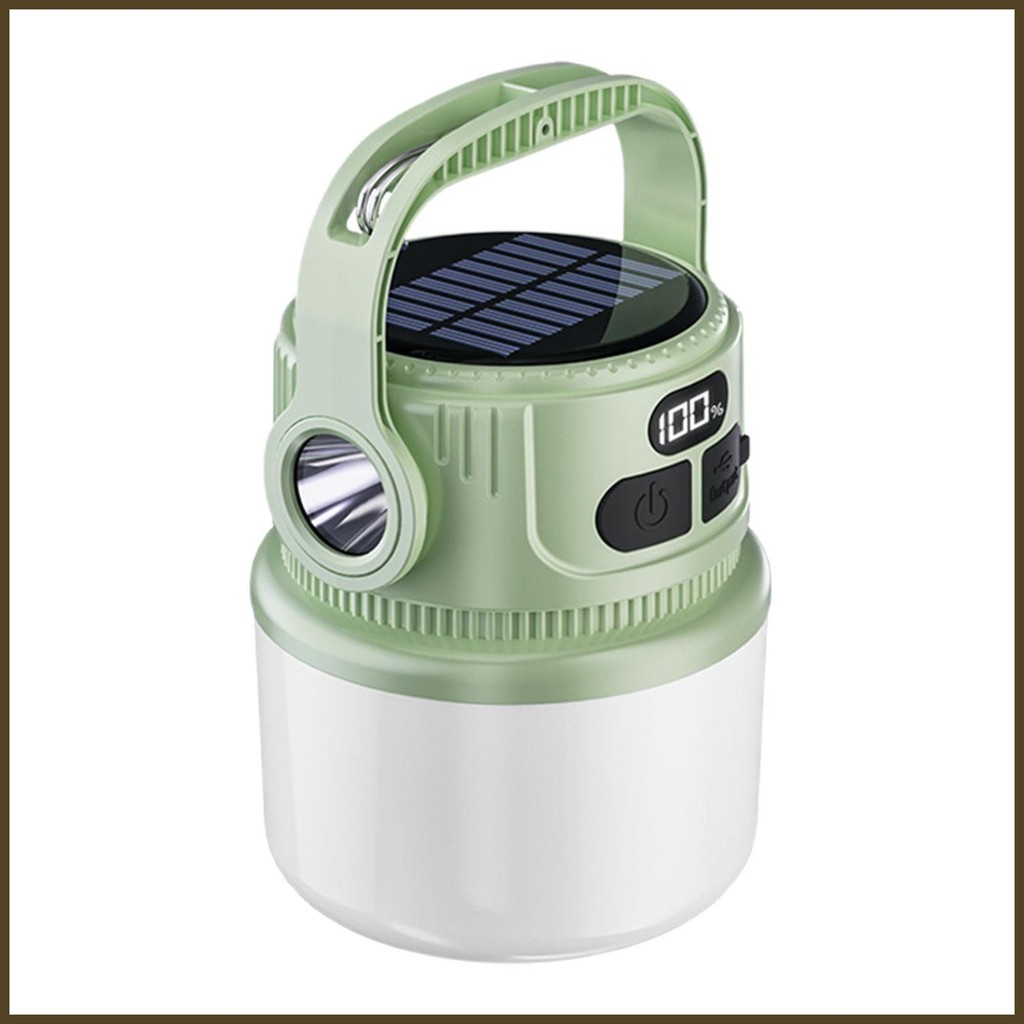 Camping ไฟ LED แบบพกพา LED Camping ไฟฉายพลังงานแสงอาทิตย์กันน้ําอุปกรณ์กลางแจ้งเต็นท์น้ําหนักเบา tdeth