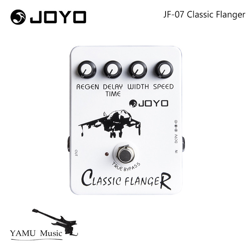 JOYO JF-07 Classic Flanger Metallic Flange Sounds Guitar Effect Pedal - True Bypass, DC 9V และแบตเตอ
