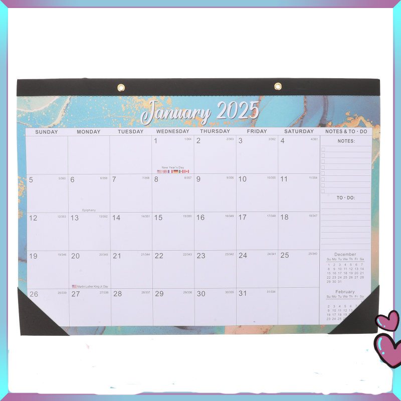 Calender ปฏิทินติดผนัง Desk Office Planner ปฏิทิน(2025.1-2026.6)