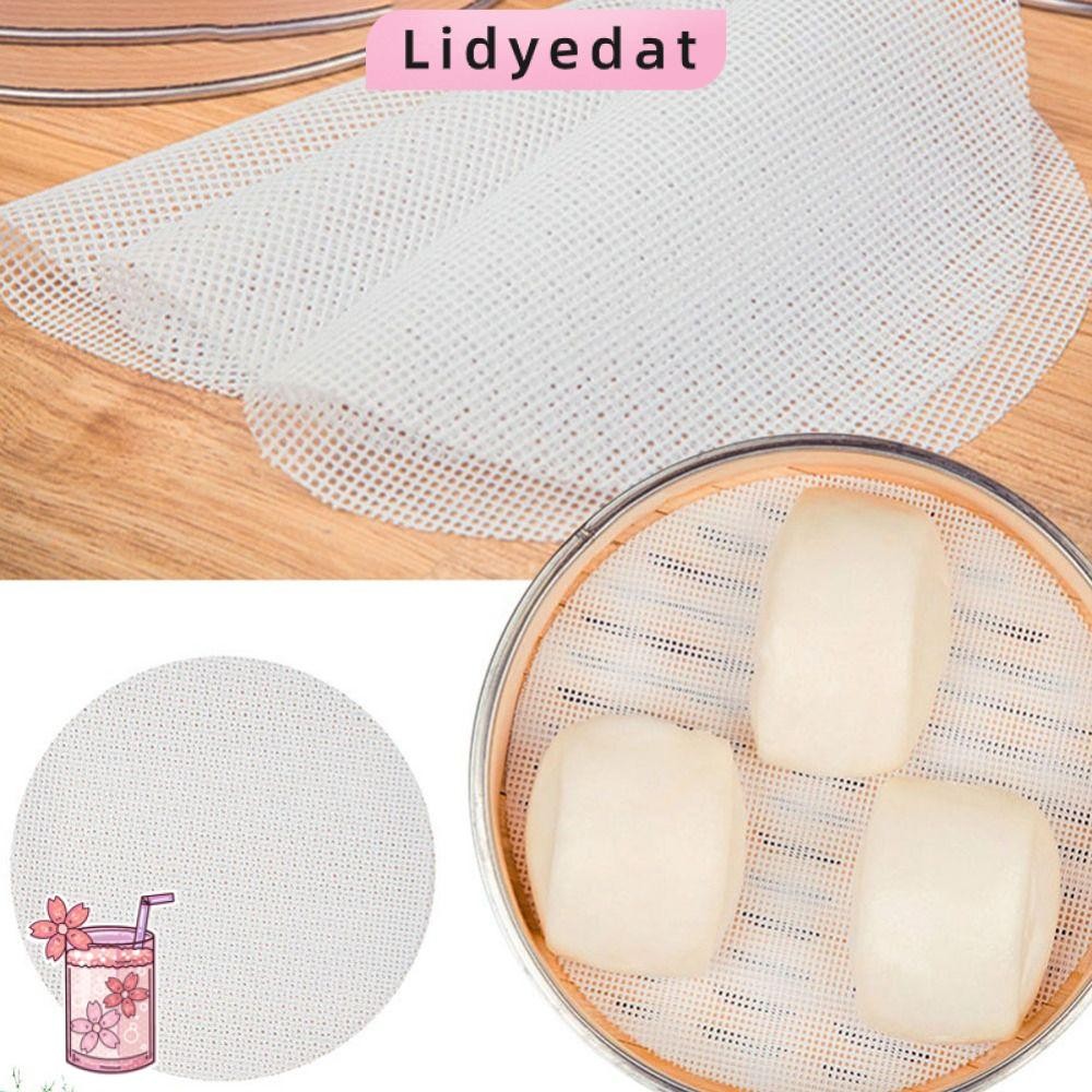Lidyedat165 แผ่นรองตาข่ายนึ่งทรงกลม, อุปกรณ์อบขนมในครัวแบบหนาแผ่นซิลิโคนขจัดน้ํา, มัลติฟังก์ชั่นนํากลับมาใช้ใหม่อาหารไม่ติดเสื่อเครื่องเป่าผลไม้