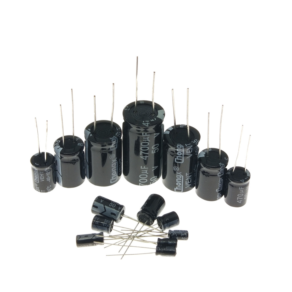 50v 0.1/0.22/0.47/1/2.2/3.3/4.7/10/22/33/47UF In-Line Aluminium Electrolytic Capacitor ยี่ห้อใหม่