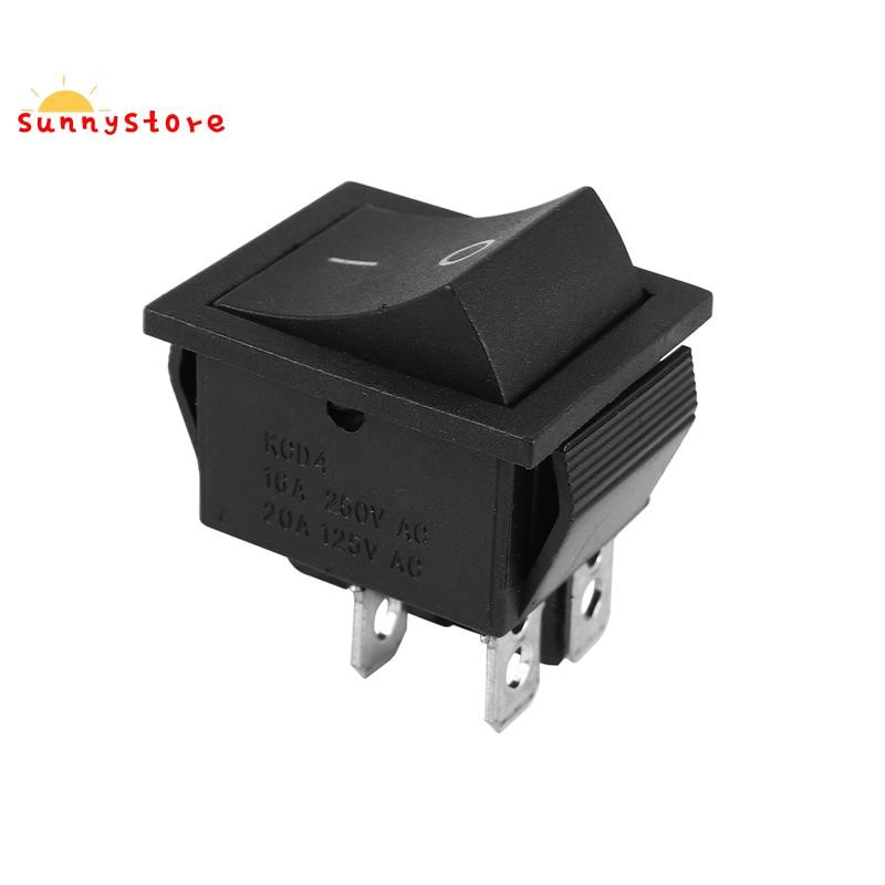 Ac 250V 16A 4 Pin ON/OFF I/O 2 ตําแหน่ง DPST Snap ในเรือ Rocker สวิทช์ 28x21 มม.