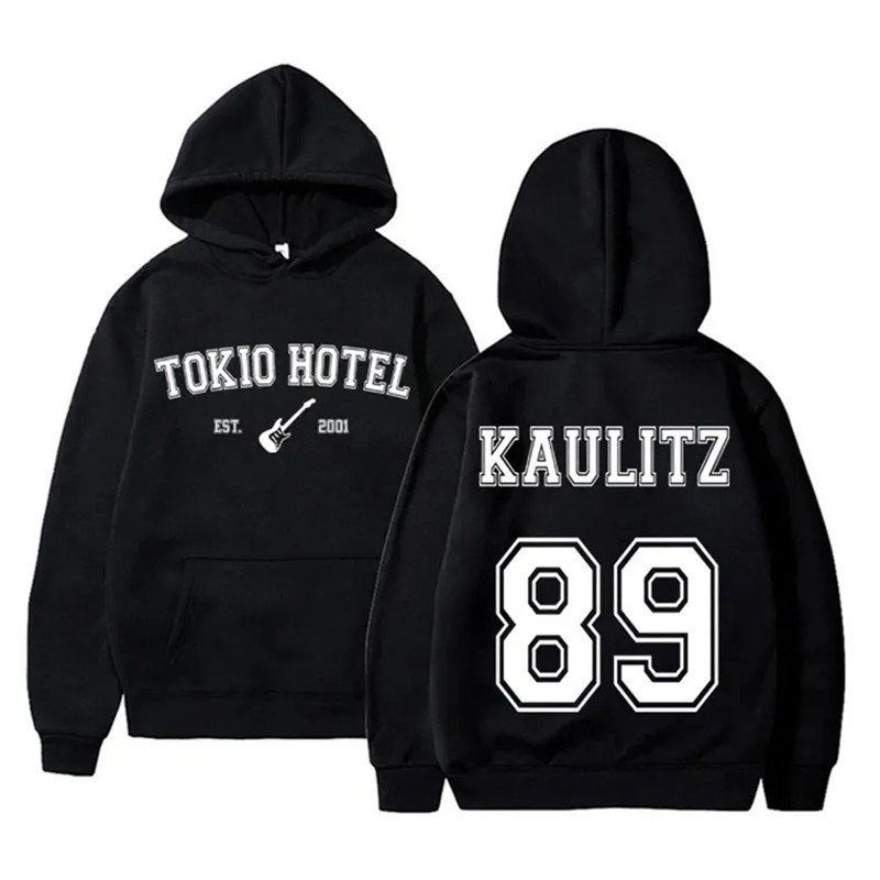 2024 เสื้อสเวตเตอร์คอกลมใหม่ Tokio Hotel Hoodie ฤดูใบไม้ร่วงและฤดูหนาวมีฮู้ดหนาแฟชั่นเสื้อฮู้ดหลวม cotton